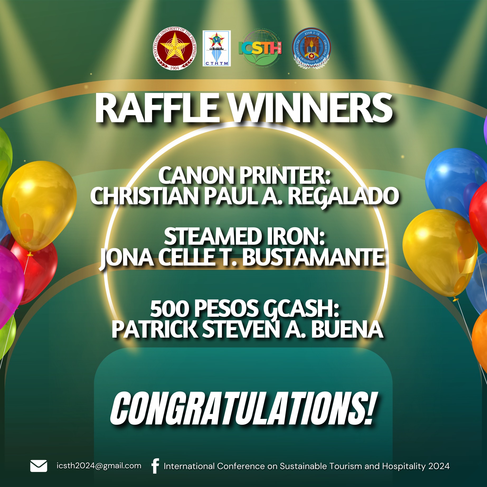 International - Congratulations to Our Raffle Winners! 🎉 We are excited ...