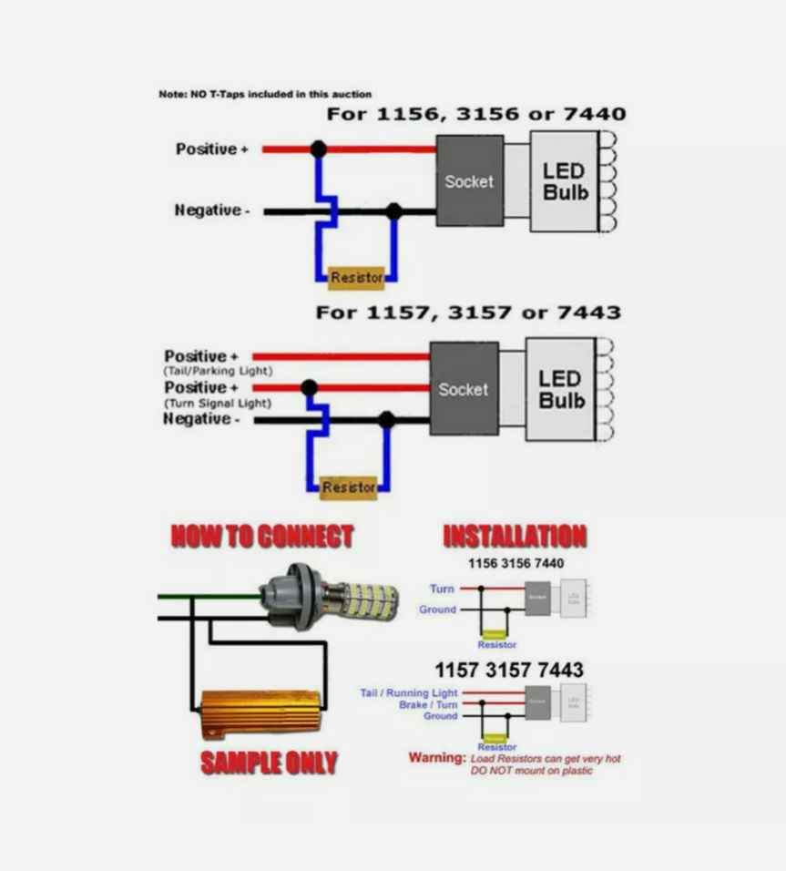 AIRKOUL 50W 6 Ohm Load Resistor Pack (10-30pcs) - Fix LED Hyper Flash & Error Codes For Turn Signals