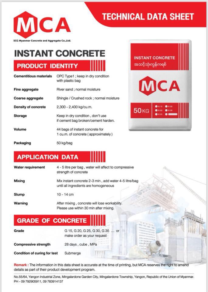 SCG Myanmar Concrete & Aggregate Co.,Ltd.