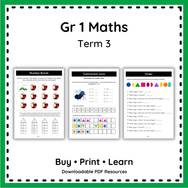 💥 Gr 1 Maths – Term 3 💥 Buy... - The Early Learning Toolbox | Facebook