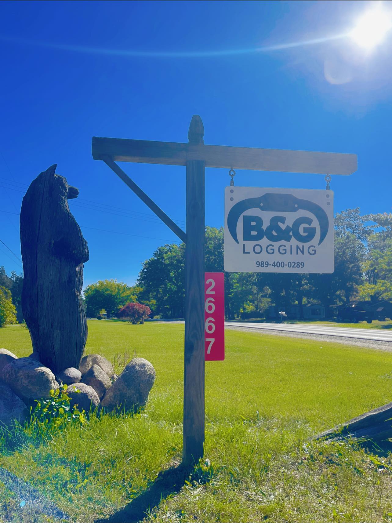 B&G - New and improved sign at the road!! Beautiful day, go enjoy it ...