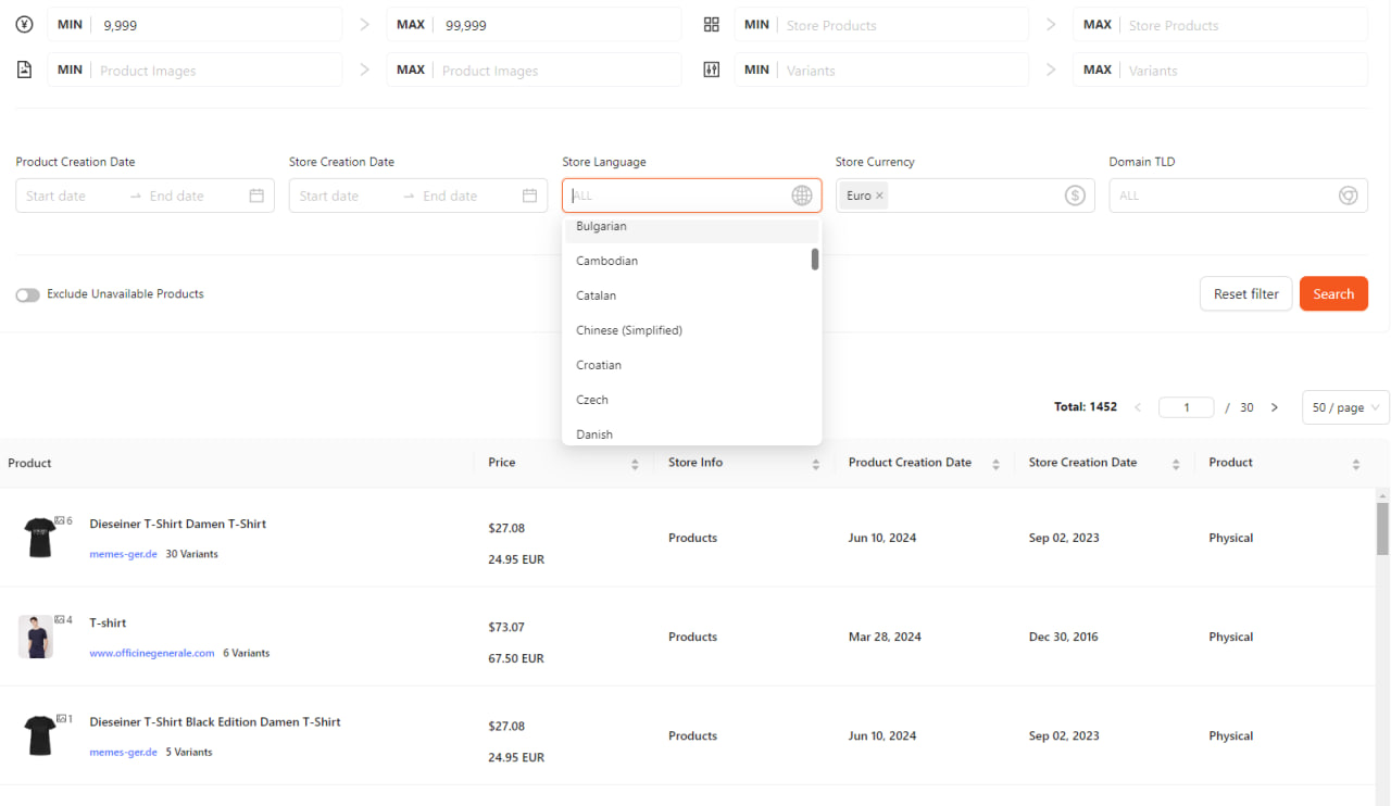 Dropship Ecommerce - Spy Pro