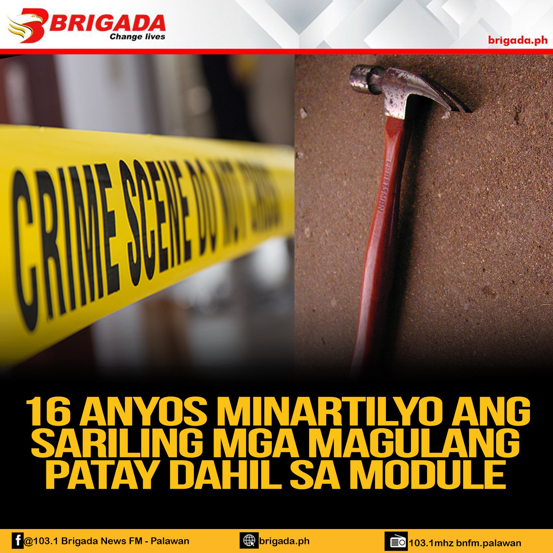 103.1 Brigada News FM - Palawan - 16 ANYOS MINARTILYO ANG SARILING MGA ...