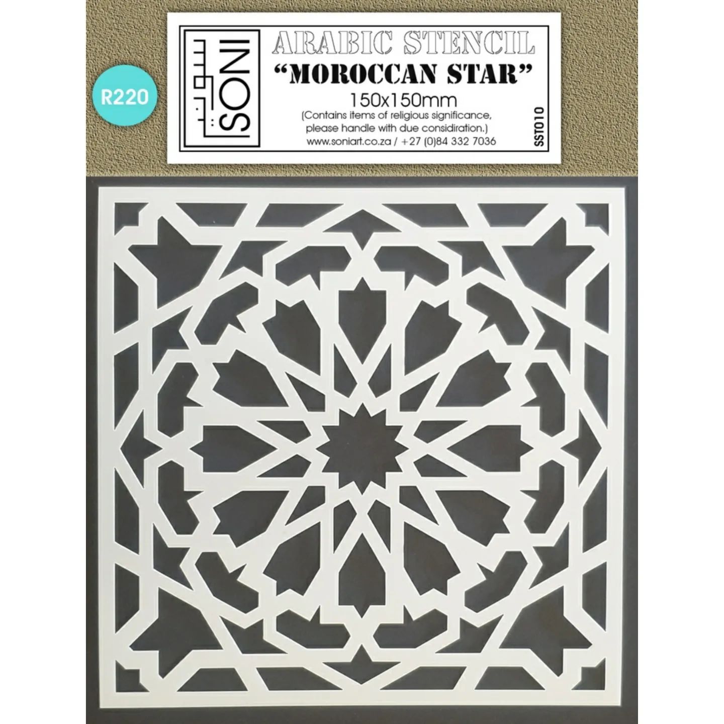 SONI - NEW Inverted Moroccan Star Stencil now available....