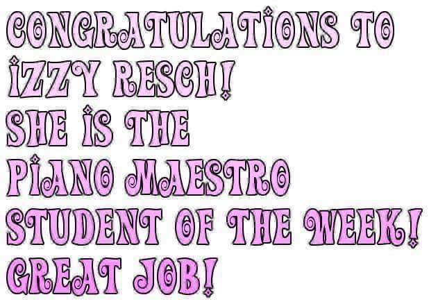 Congratulations to Izzy Resch! She... - Hopkins Piano Studio