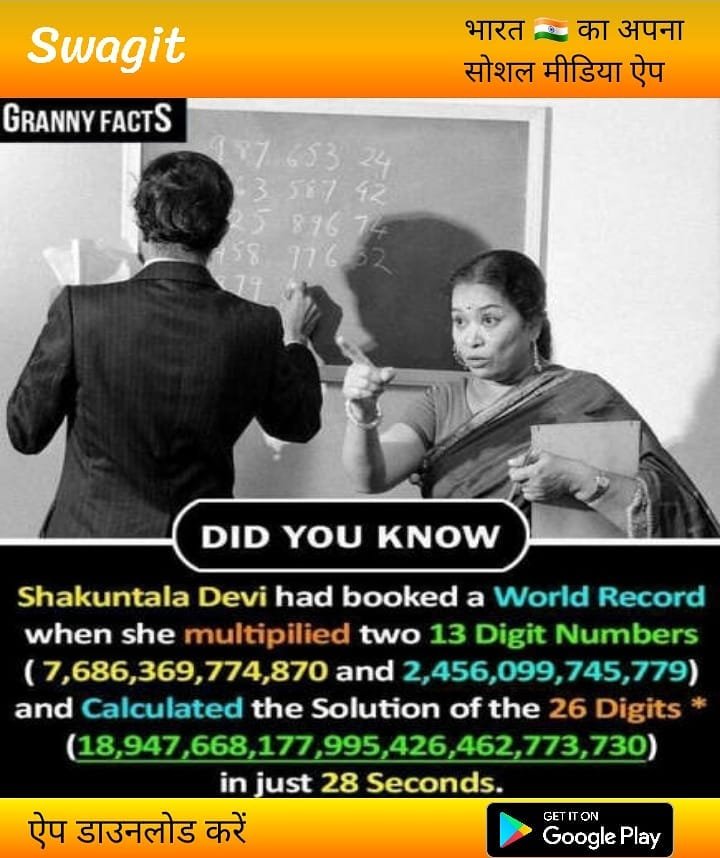 Did You Know? 👉... - Swagit - भारत का ऐप, Bharat के लिए | Facebook