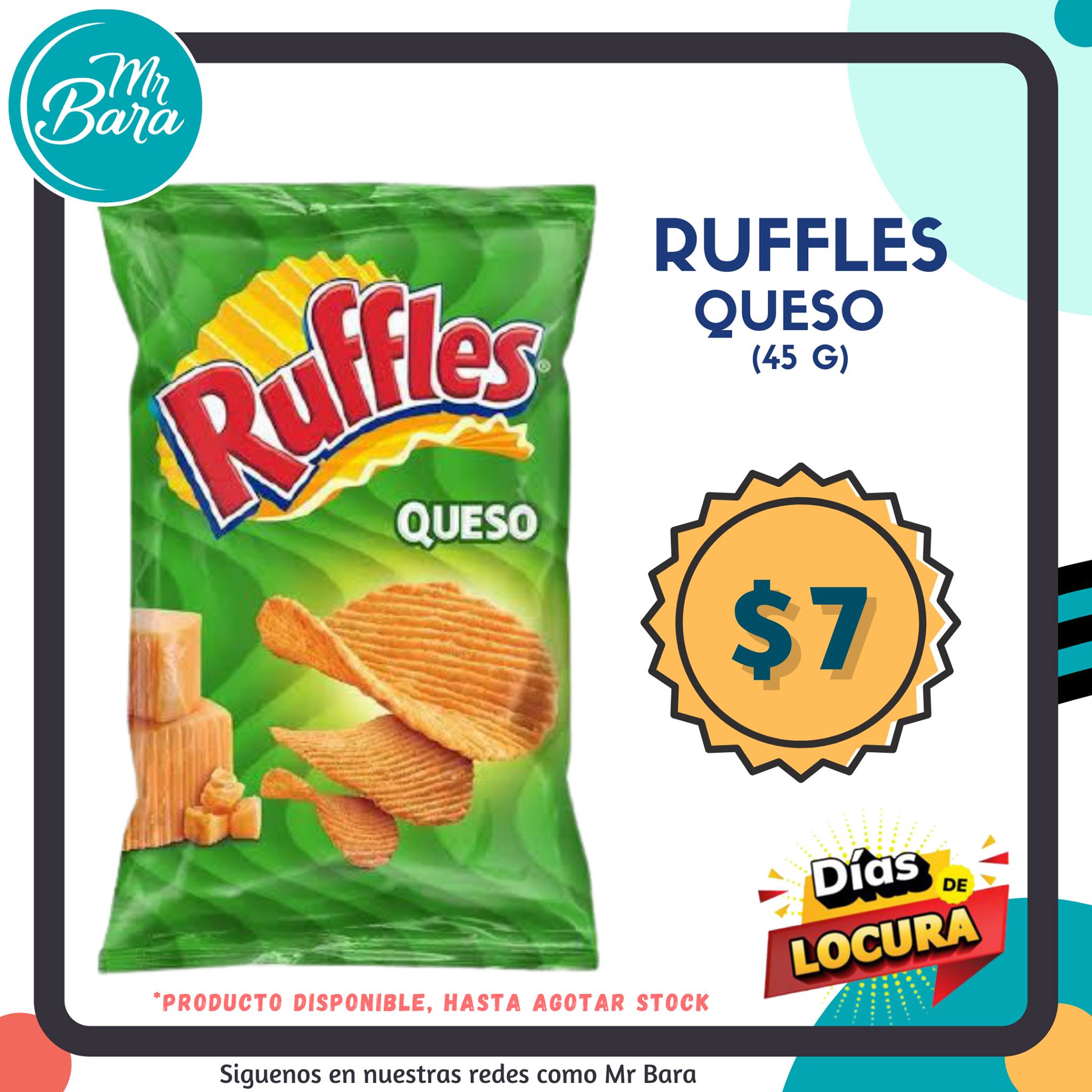 Mr - Ruffles queso 45g En Mr Bara, te ofrecerte productos a un super ...