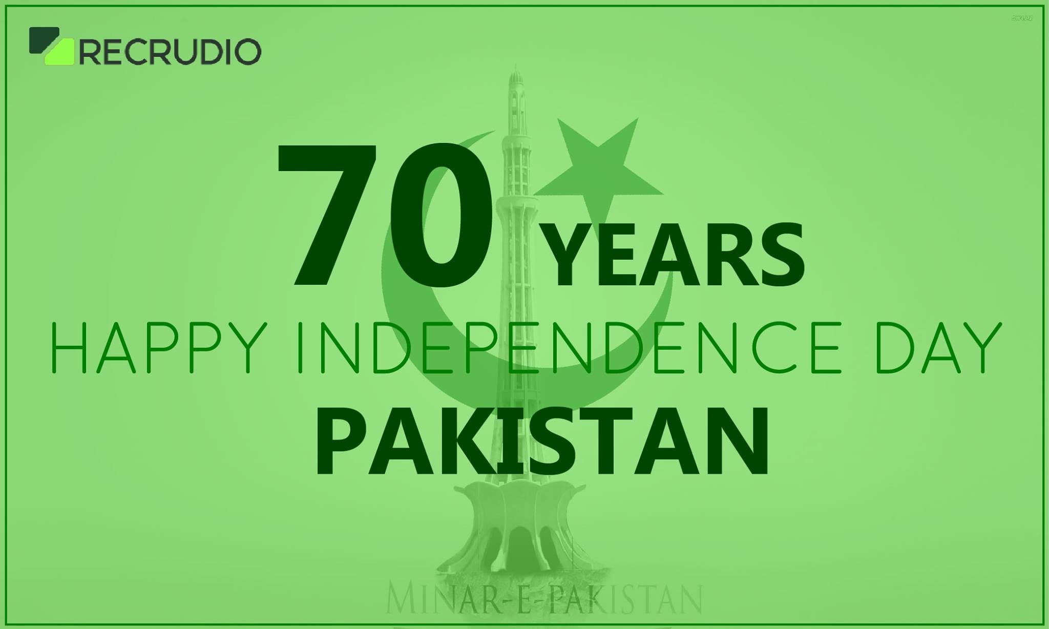 Recrudio - Happy 70th Independence Day Pakistan. More...