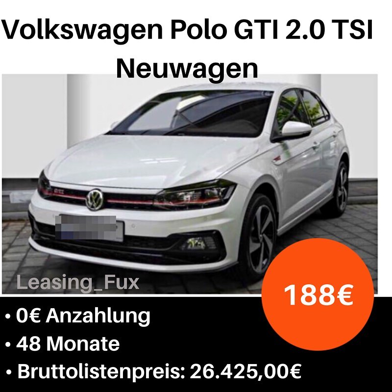 Leasing Fux Volkswagen Polo Gti Neuwagen 200 Ps Sofort Facebook