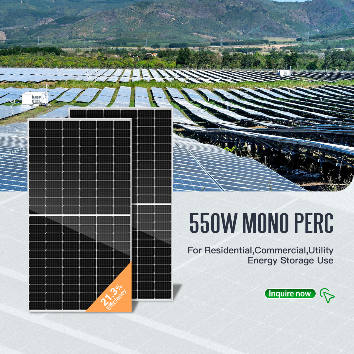Bluesun Solar - 100MW Mono 550W solar panel Stock for...