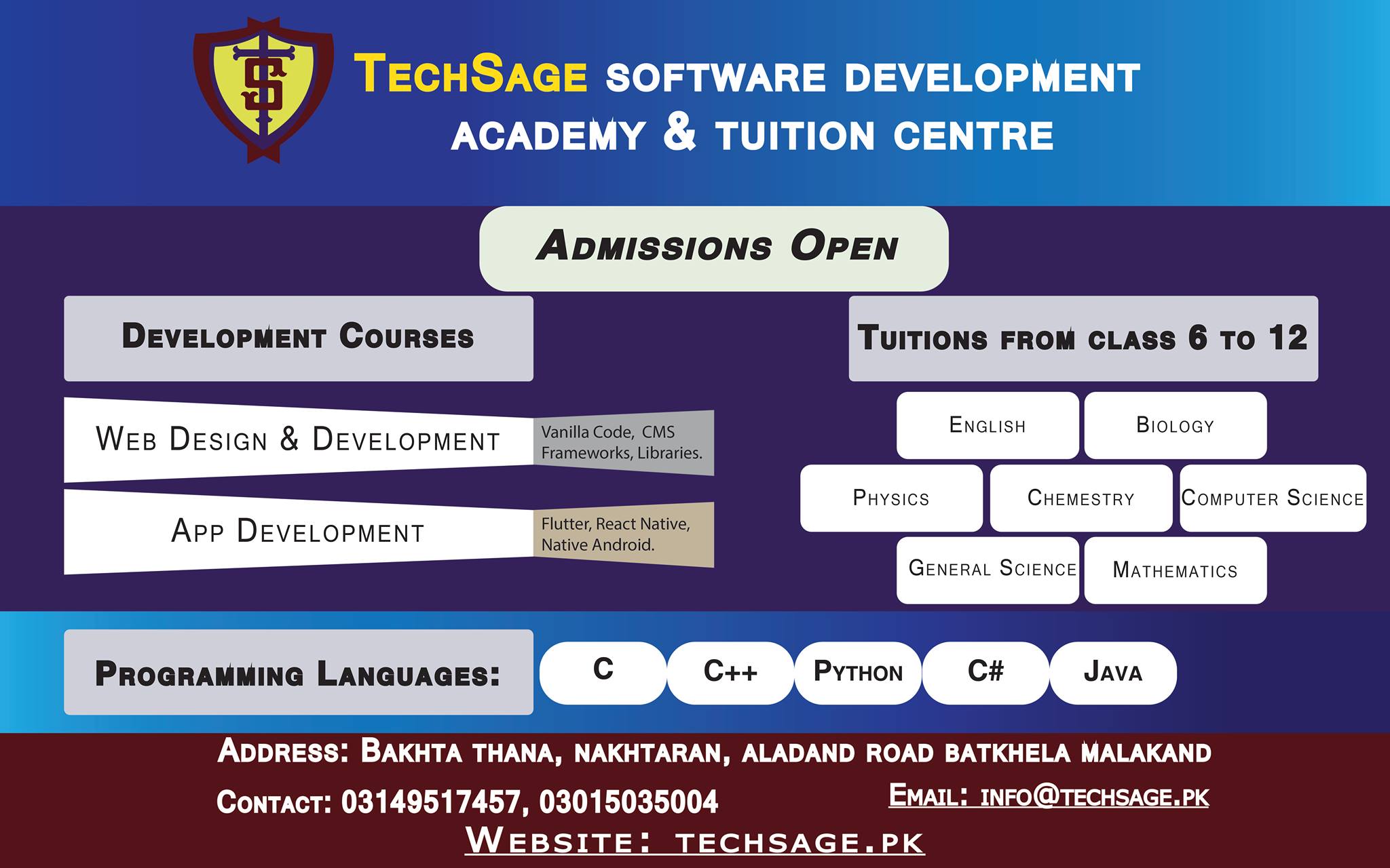 TechSage Software Development Academy & Tuition Centre Thana.