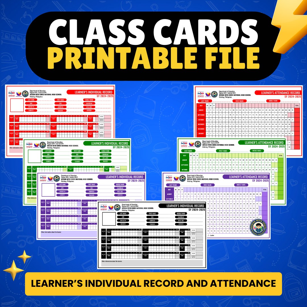 Printable Class Cards for SY... - Design with Chris