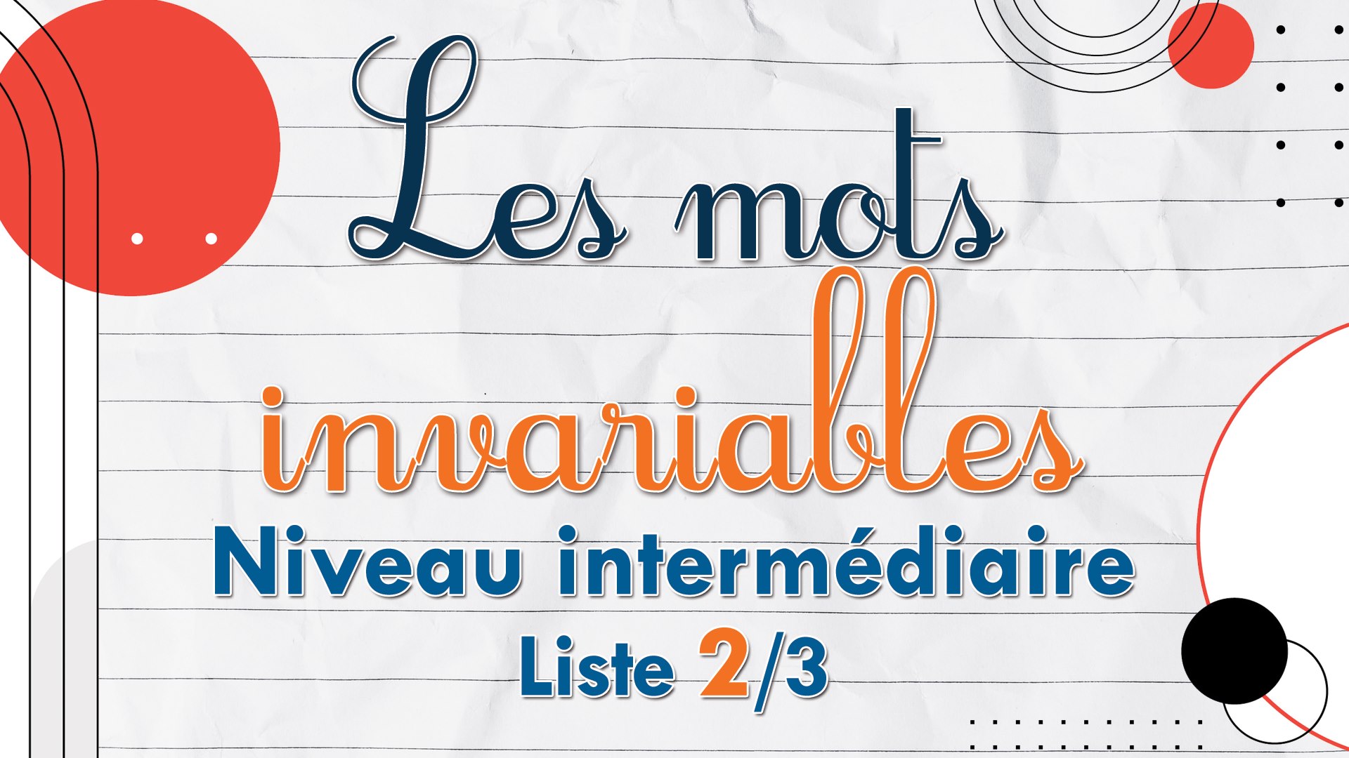 [📽 Vidéo] Les mots invariables -... - EspaceFrancais.com | Facebook