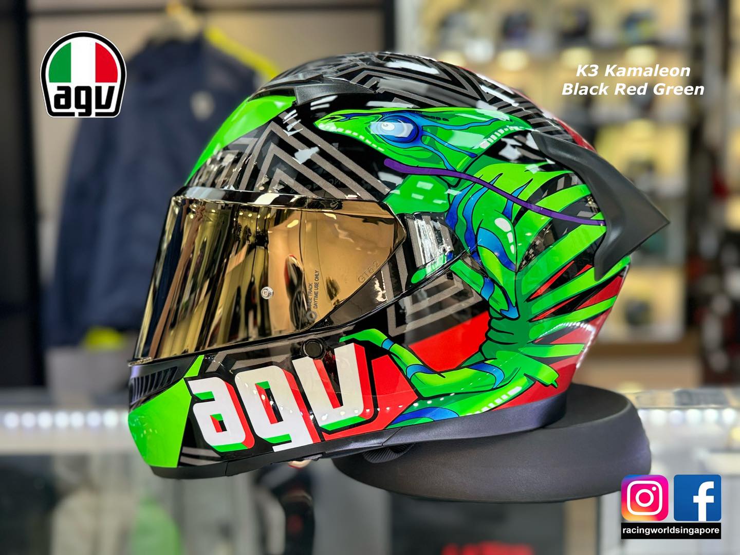 agv helmet visor singapore K1, K1 S, K3 SV, K5, K5 S, Compact ST Visor Mechanisms and Accessories for