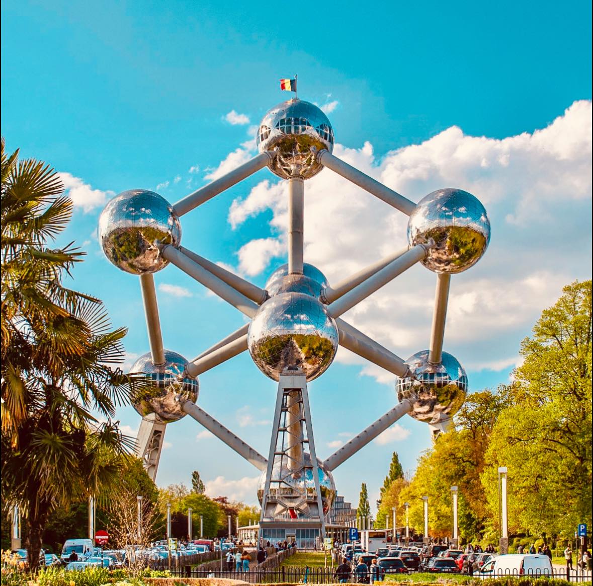 The Atomium is a landmark modernist building in Brussels, Belgium