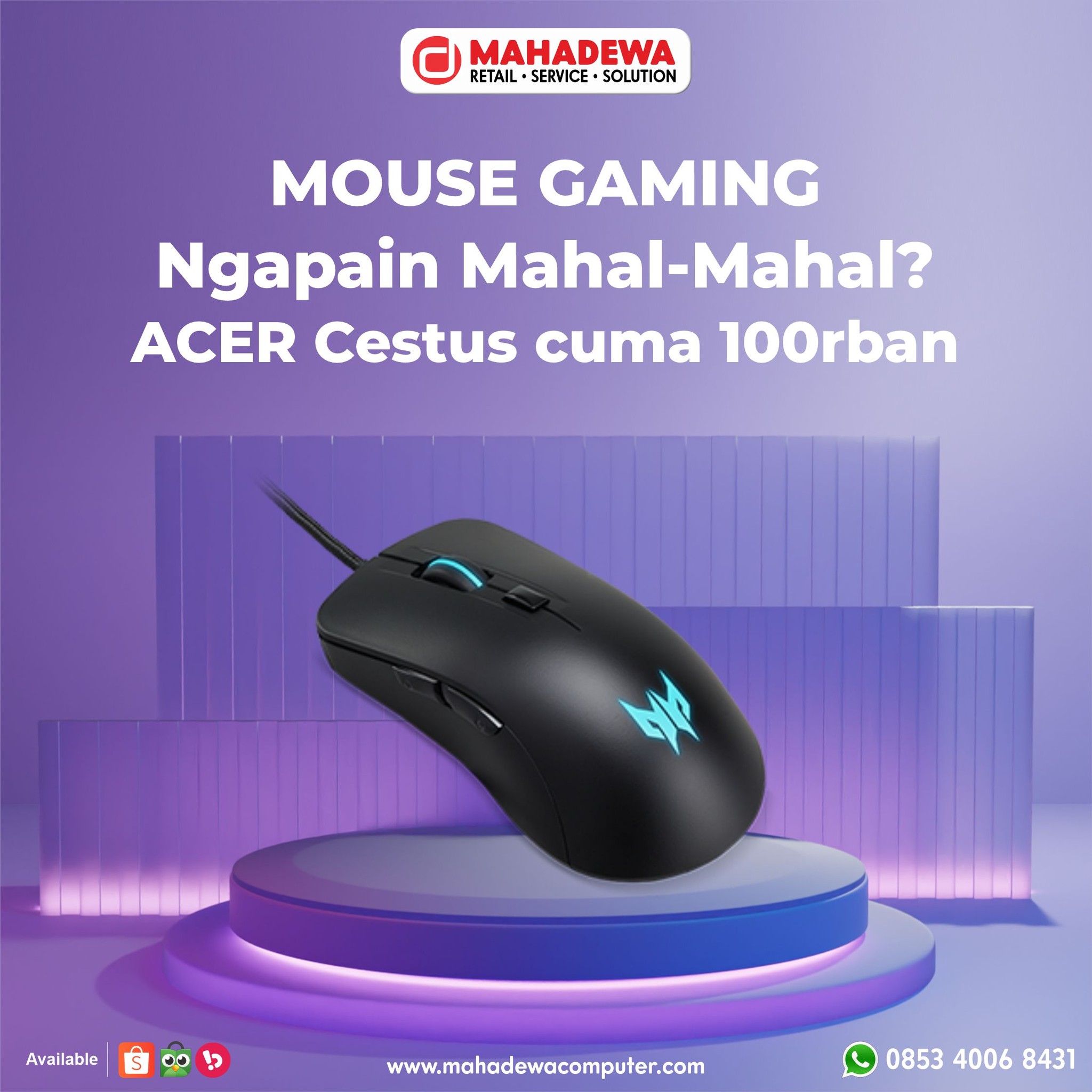 Mouse Gaming Acer Predator Cestus 310... - Mahadewa Computer