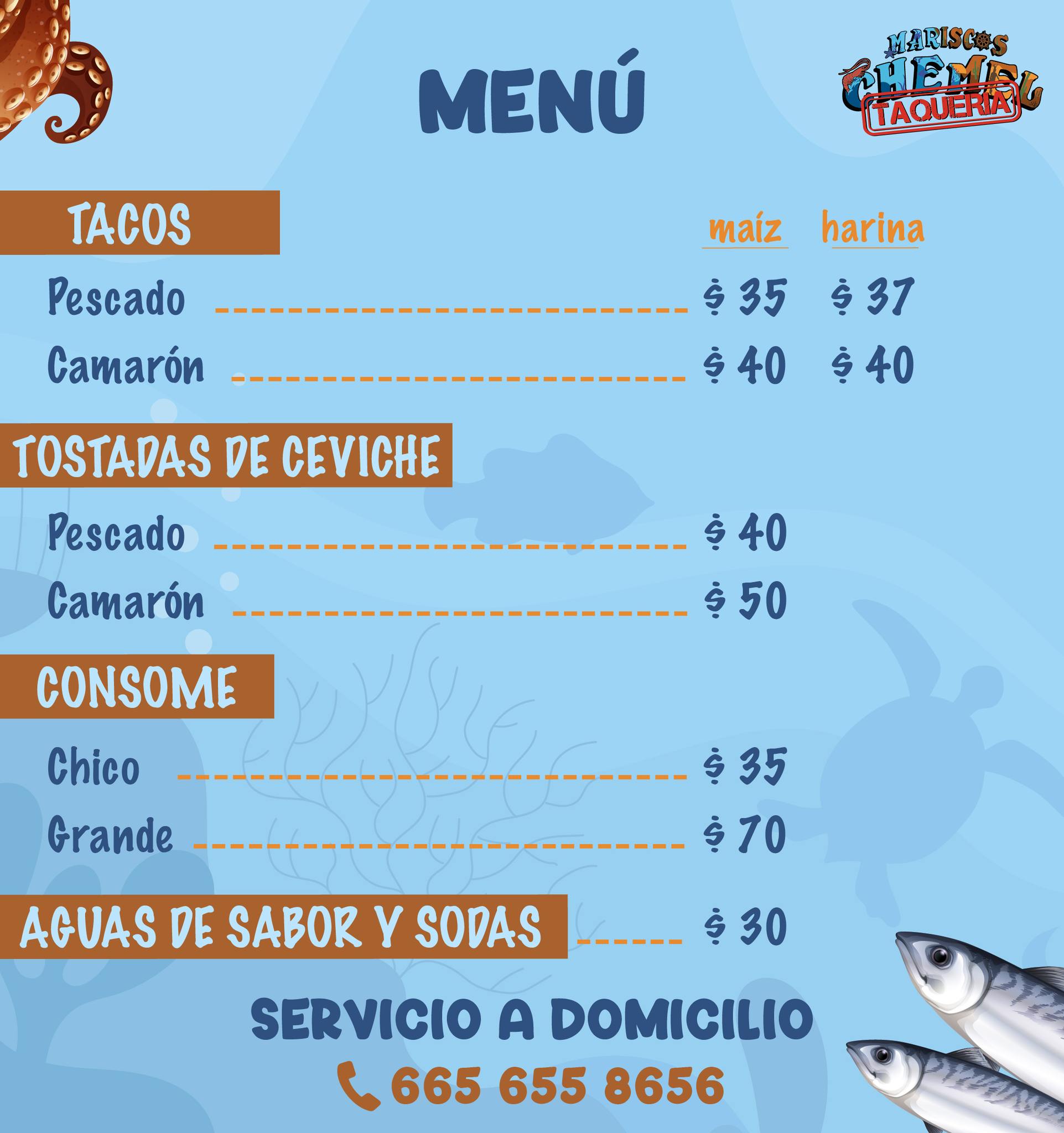 Mariscos Chemel - Conoce nuestro menú y prueba algo delicioso hoy. 😉🫶 ...