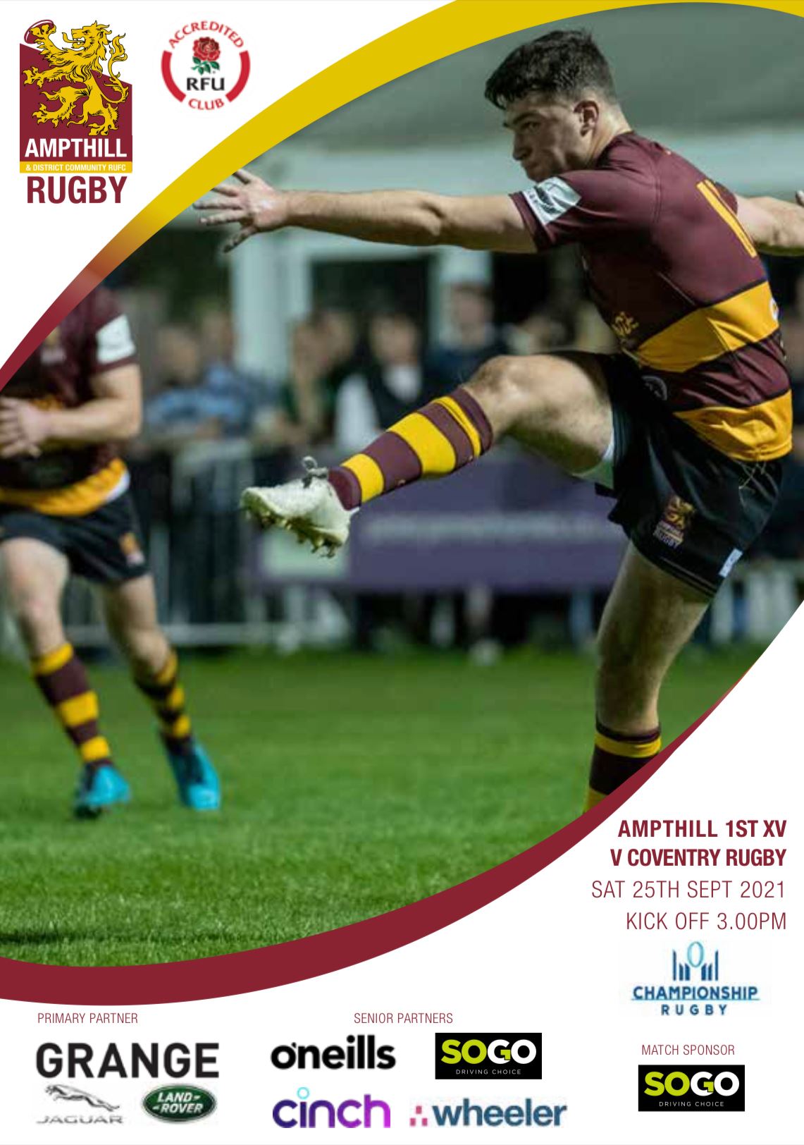 🏉 On Saturday we welcome Coventry... - Ampthill Rugby Club