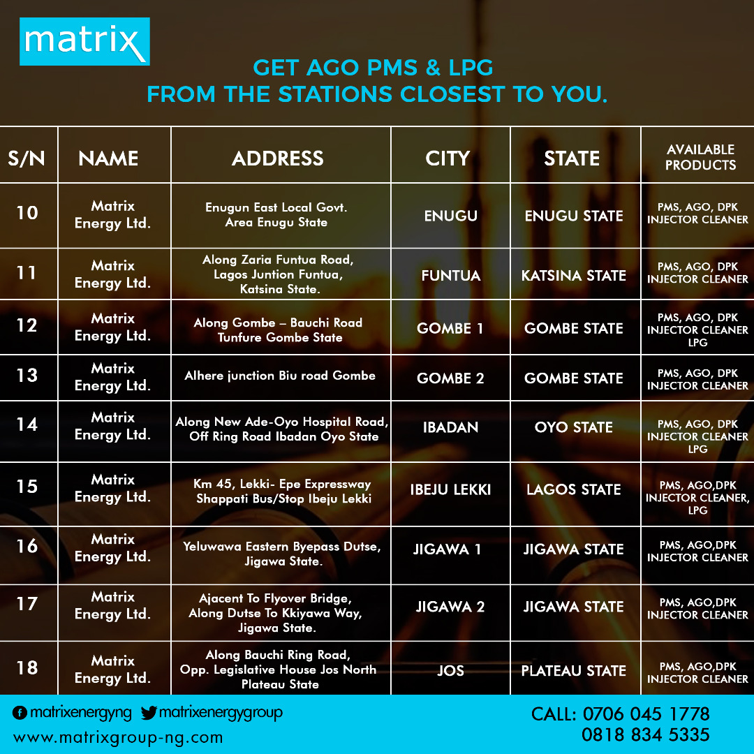 Matrix Group - Find your Matrix station at a location near...