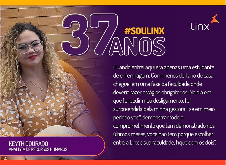 Linx - A Linx fez 37 anos de história! São inúmeros sonhos... | Facebook