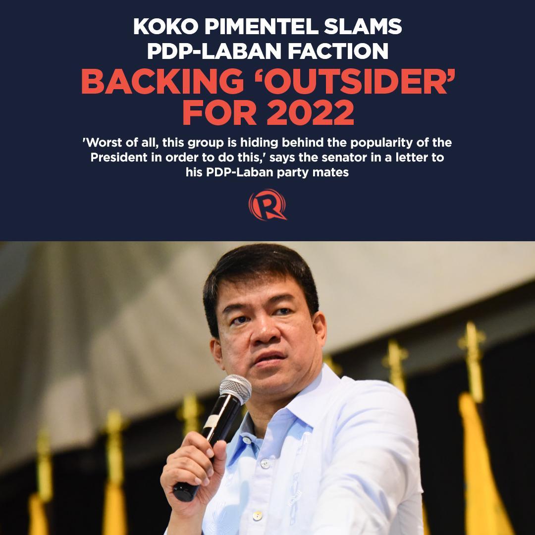 Rappler - In a letter to his PDP-Laban party mates dated June 12, Koko ...
