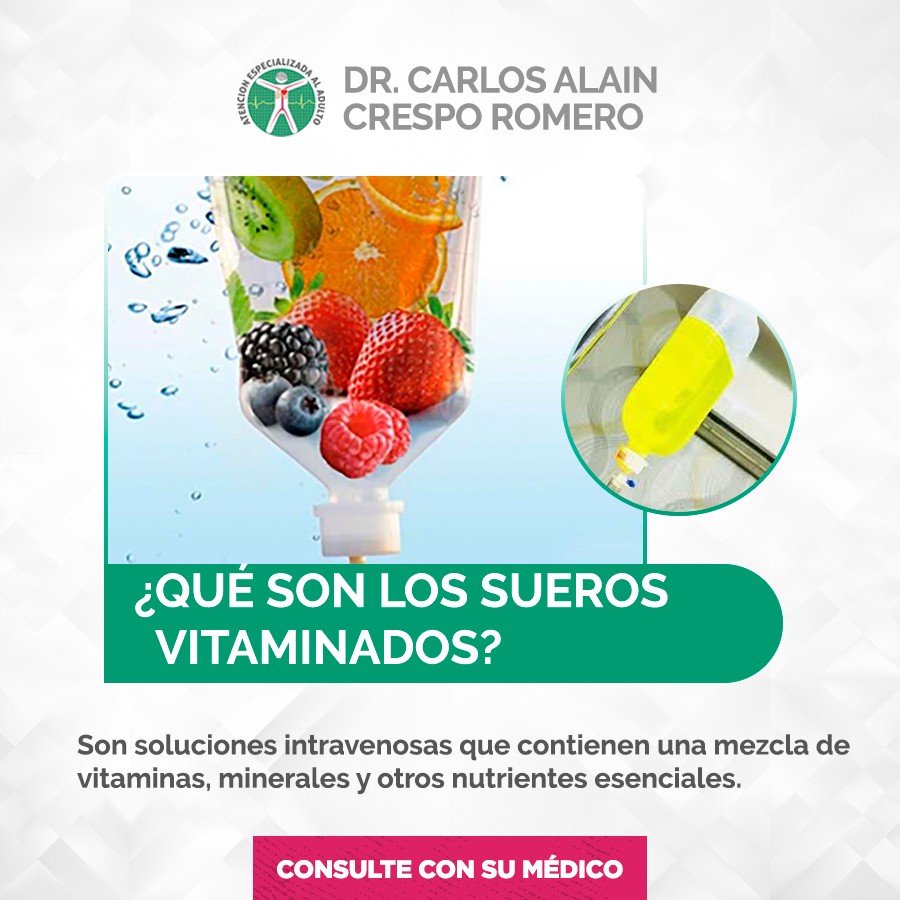 Los sueros vitaminados son soluciones intravenosas que contienen una ...