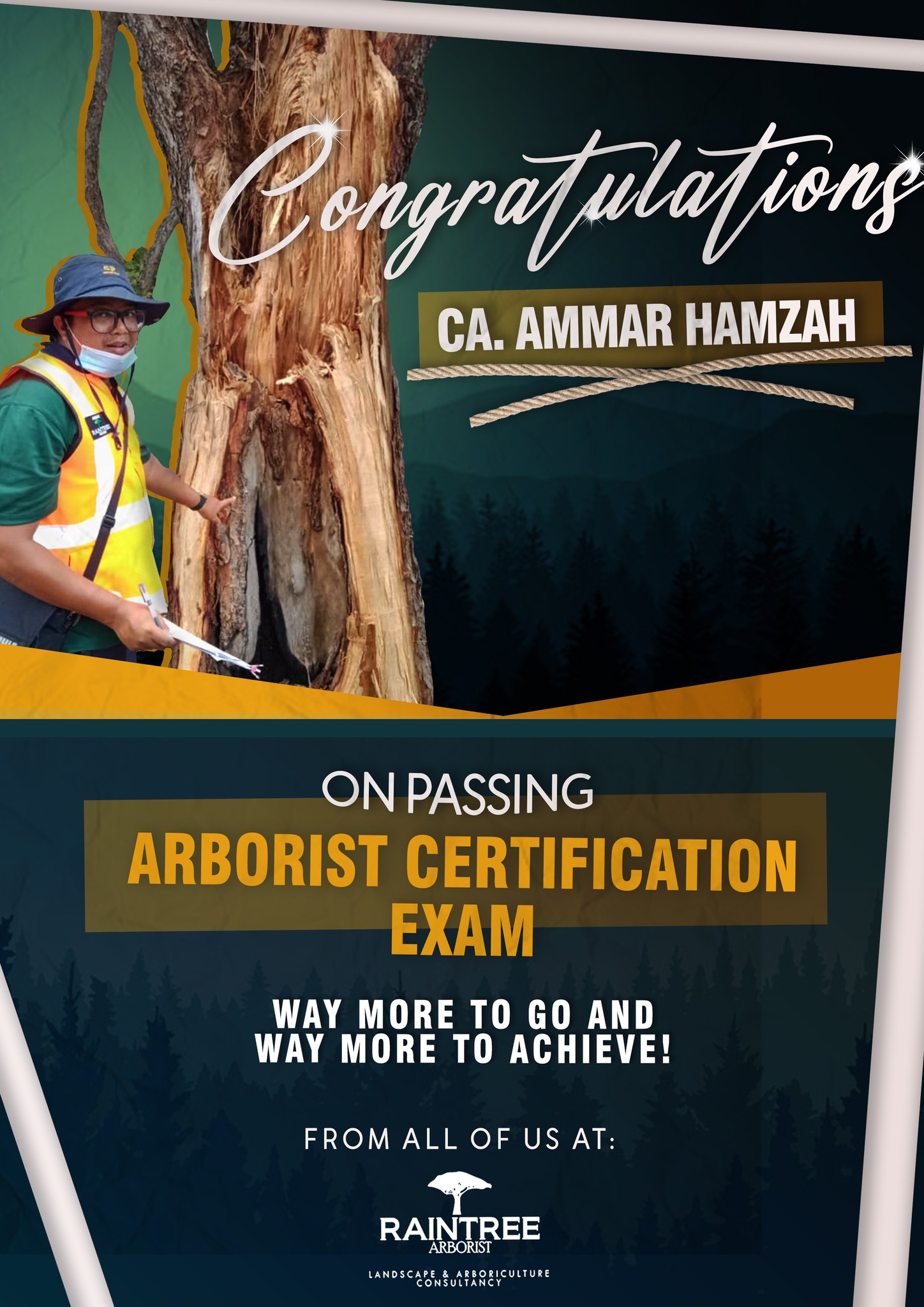 Another CERTIFIED ARBORIST in... - Raintree Arborist Sdn Bhd | Facebook