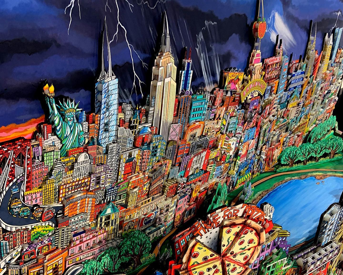 In his signature 3D pop-out style, Charles Fazzino creates