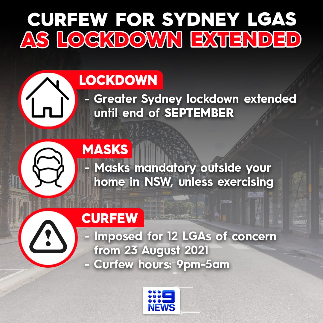 9 News - #BREAKING: Greater Sydney's lockdown has been EXTENDED until ...