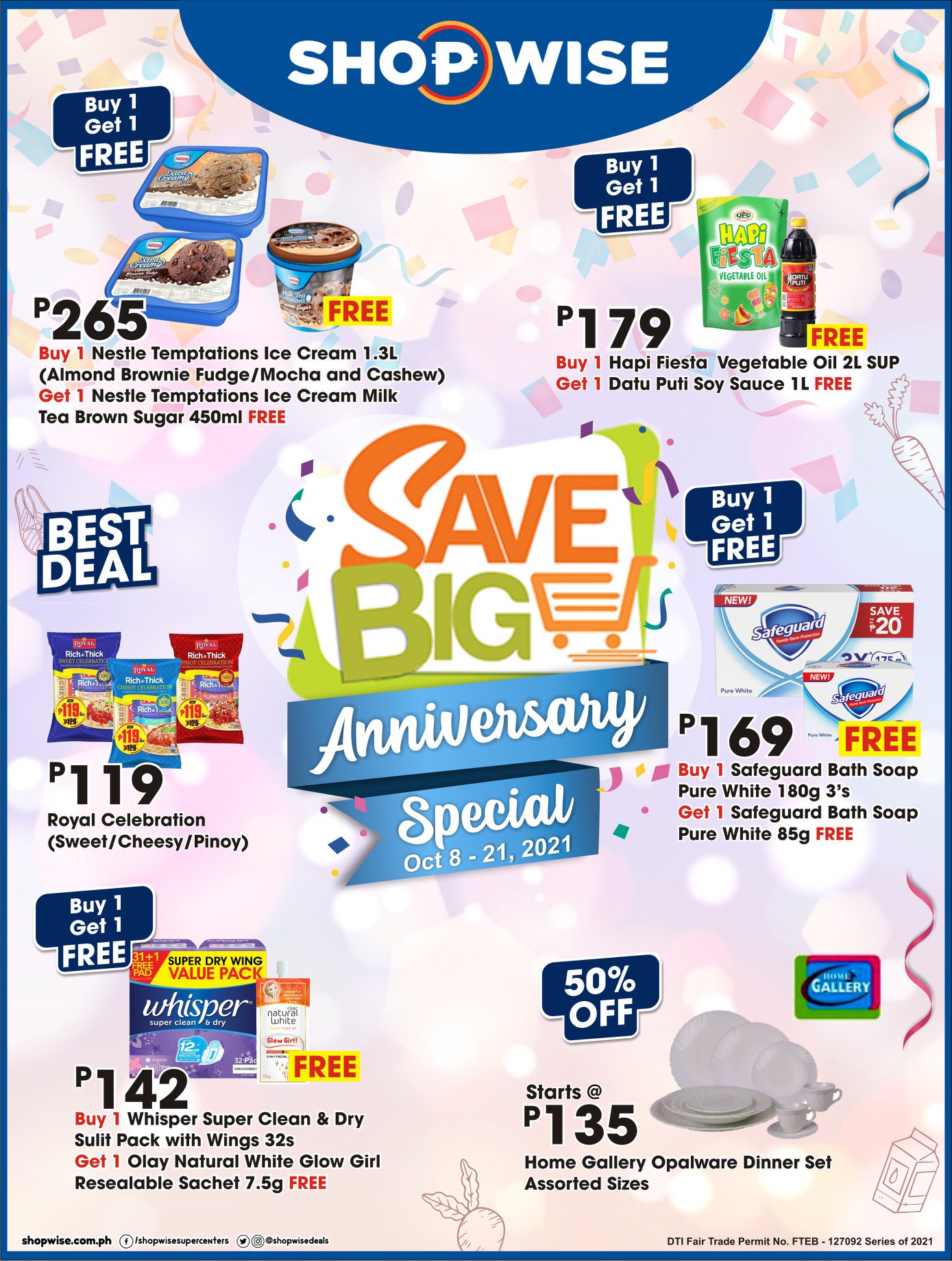 Shopwise - Our #SAVEBIG Anniversary Special continues this...