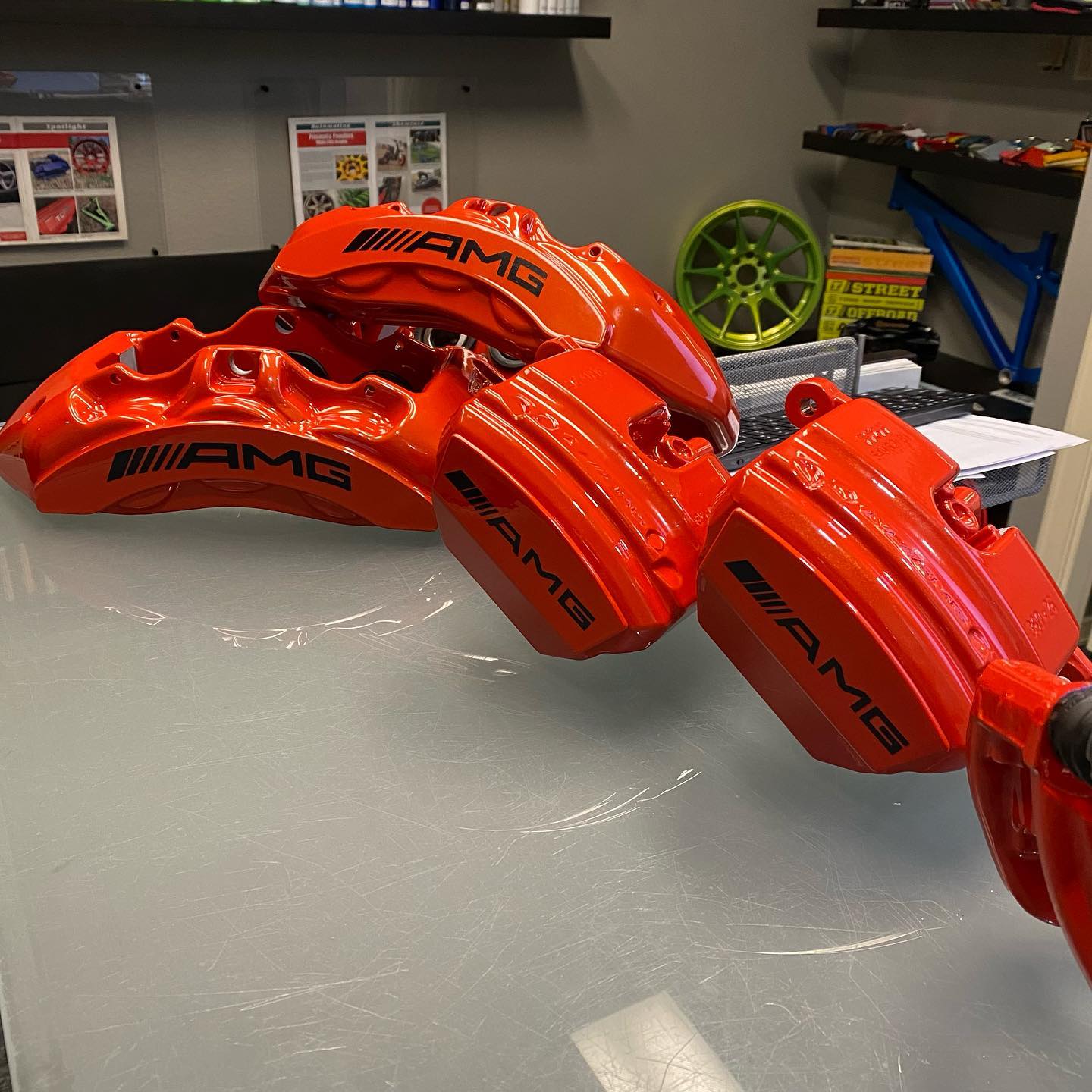 2021 AMG GT 43 brake calipers... - Unit F14 Powder Coating