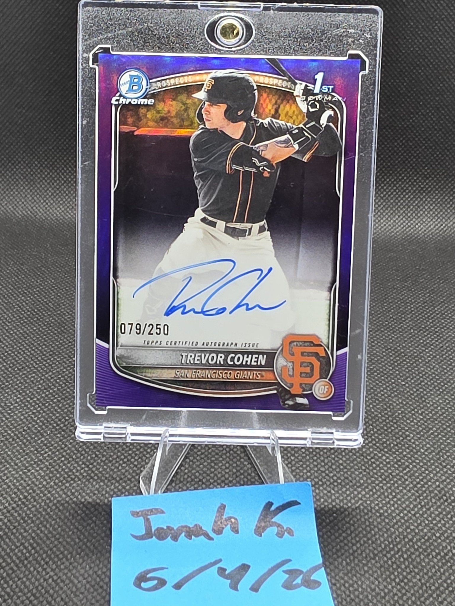 Trevor Cohen auto baseball card for sale