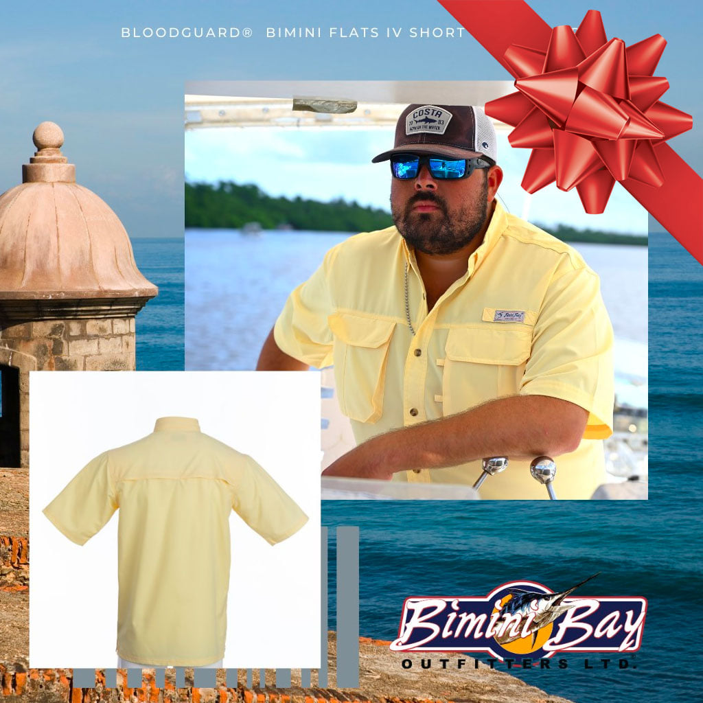 Bimini Bay Outfitters Men's Fishing Shirt – Blood Guard UPF Moisture Wicking Long Sleeve