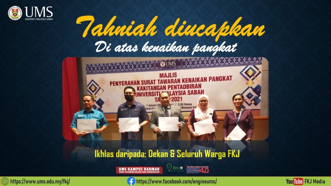 Tahniah diucapkan kepada warga... - Fakulti Kejuruteraan UMS | Facebook