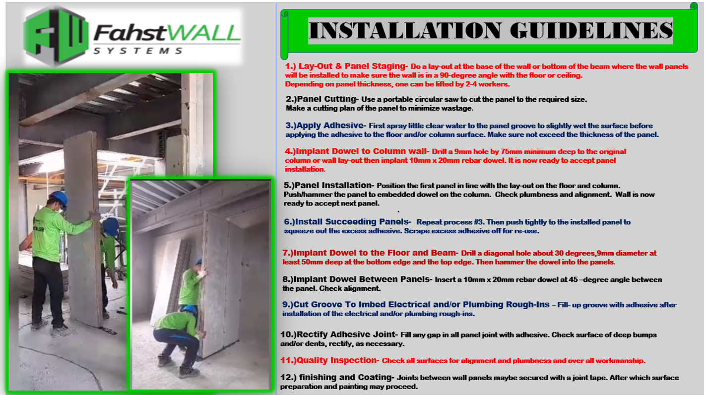FahstWall Systems Cebu - FahstWall Installation Guidelines or ...