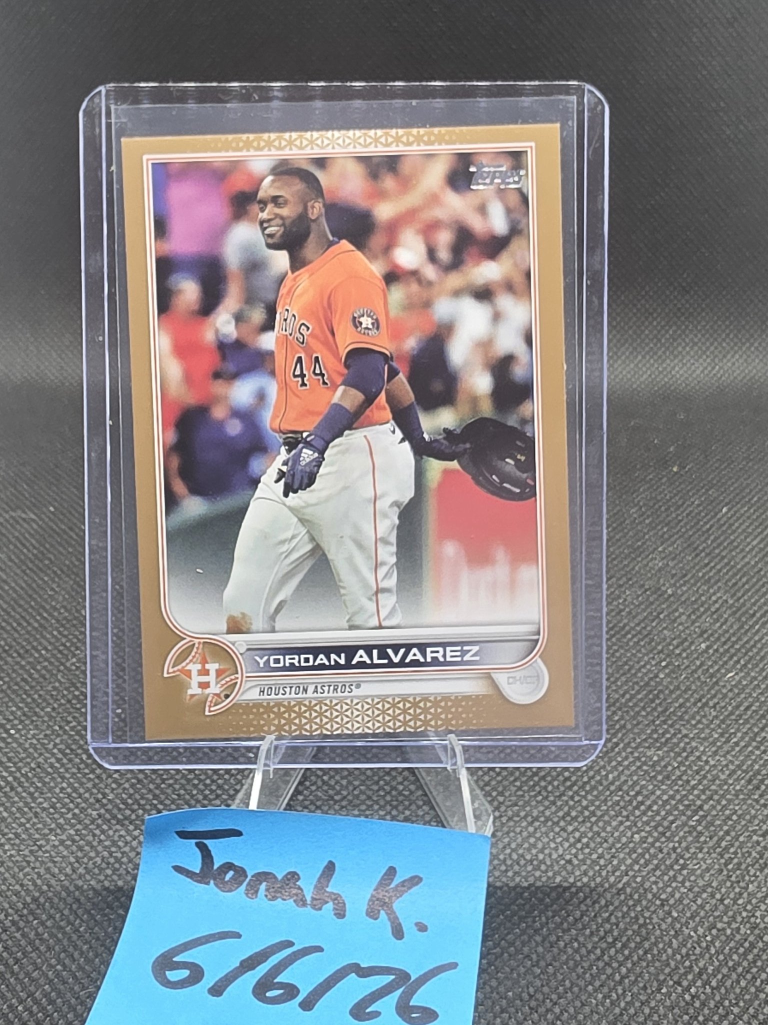 2022 Topps Yordan Alvarez Gold card for sale