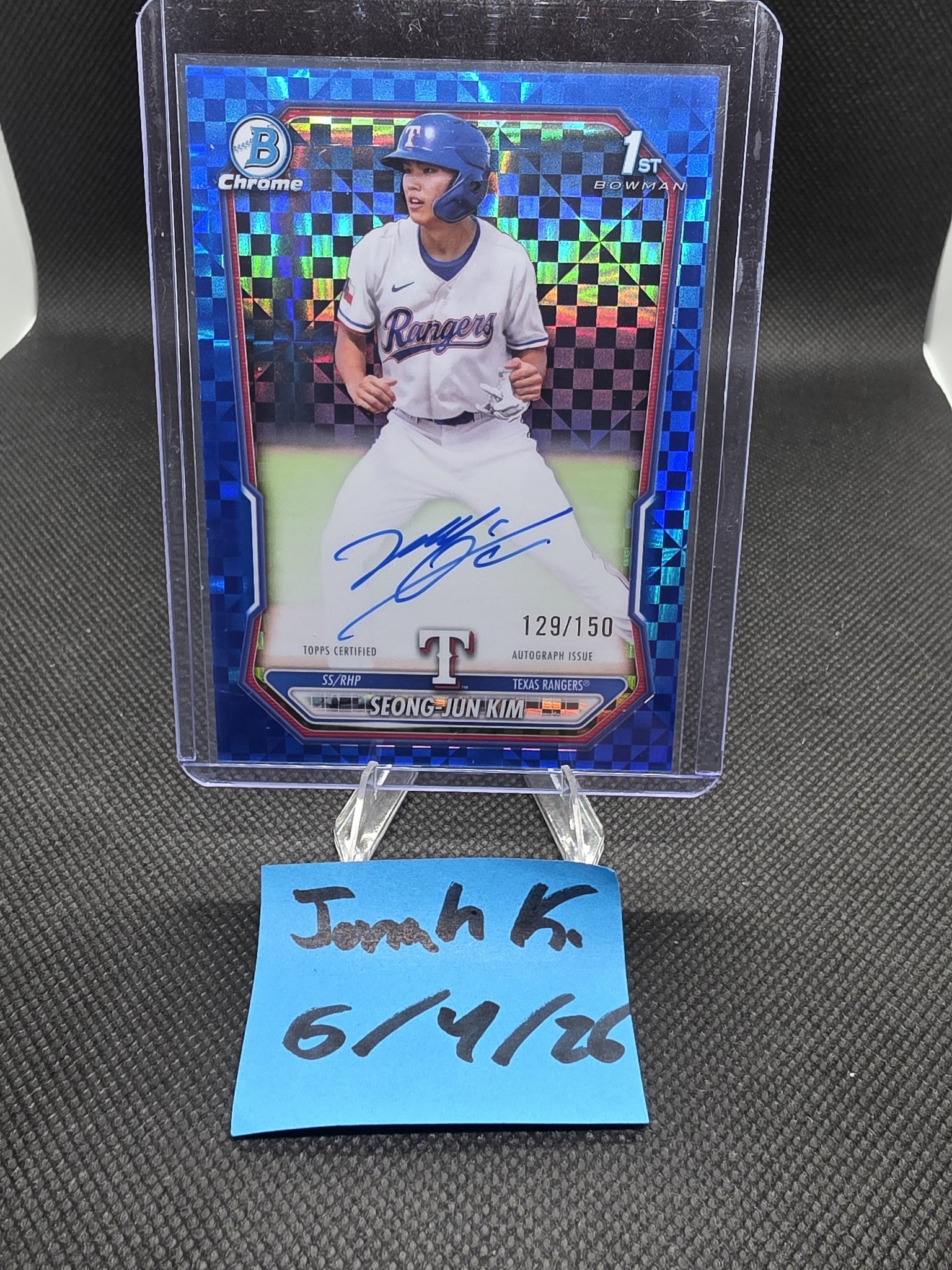 2026 Bowman Seong-jun Kim auto blue x-fractor for sale