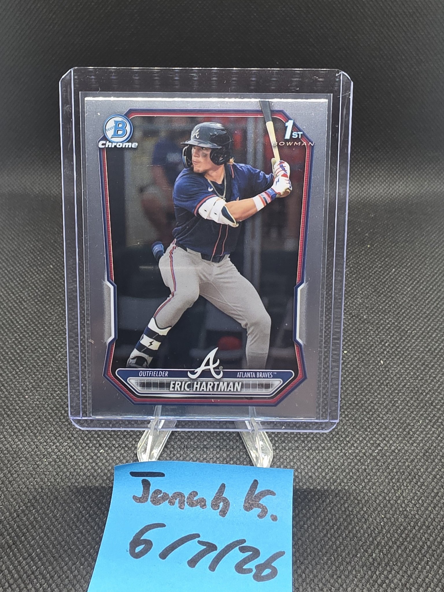 Braves Eric Hartman Bowman Chrome card auction