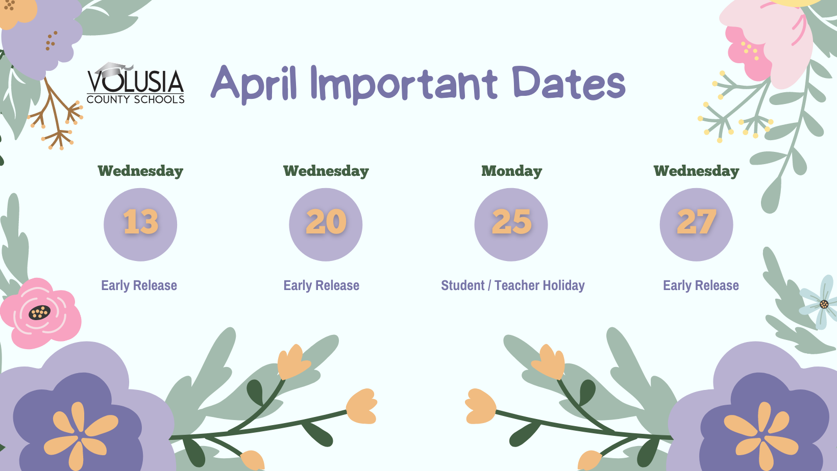 🌷 April dates to remember! - Edgewater Public School | Facebook