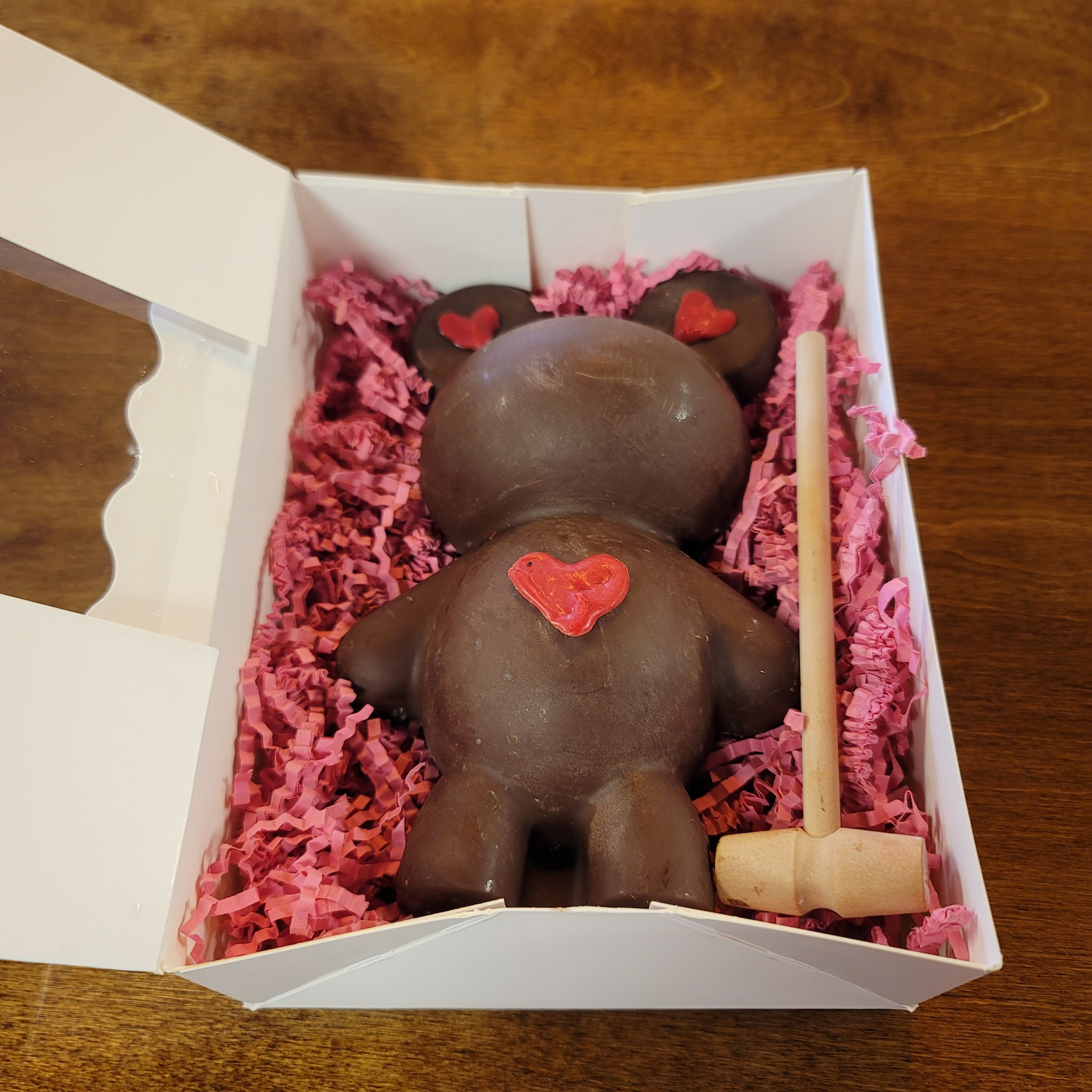 What's the price for a breakable teddy bear with Hershey's kisses