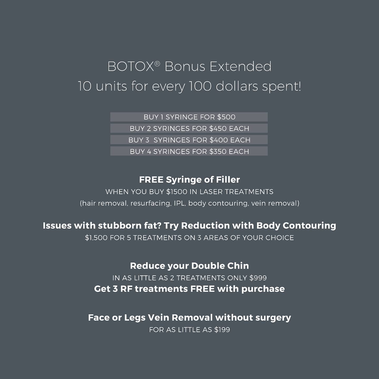 Here we go! BOTOX bonus, free... - DR Aesthetics and Beauty