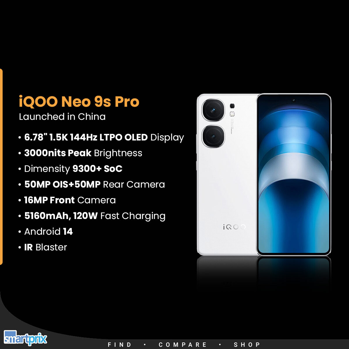 iQOO Neo 9s Pro to launch with MediaTek Dimensity 9300+ chipset 
