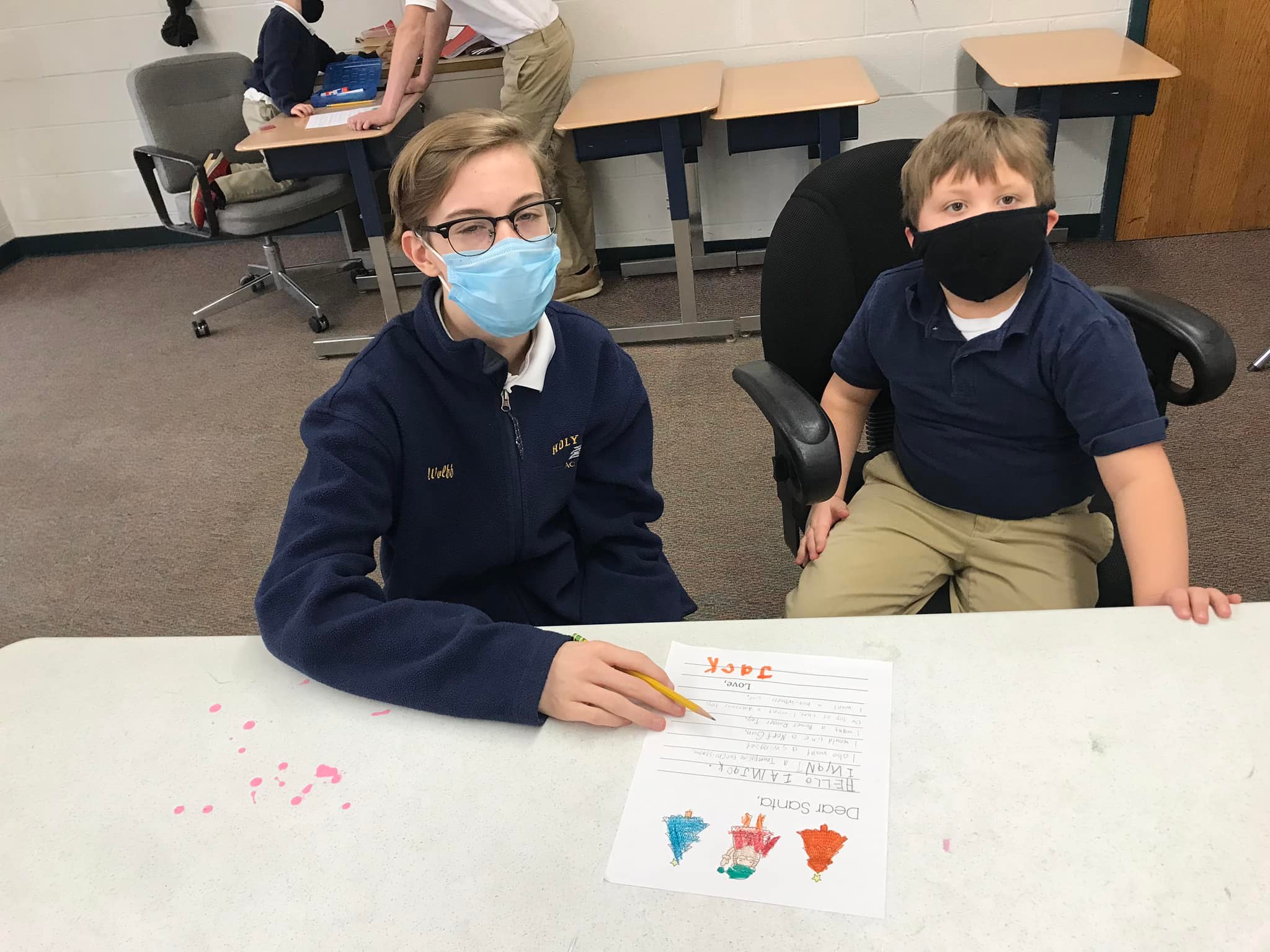 Our 8th graders are taking dictation... - Holy Cross Academy | Facebook
