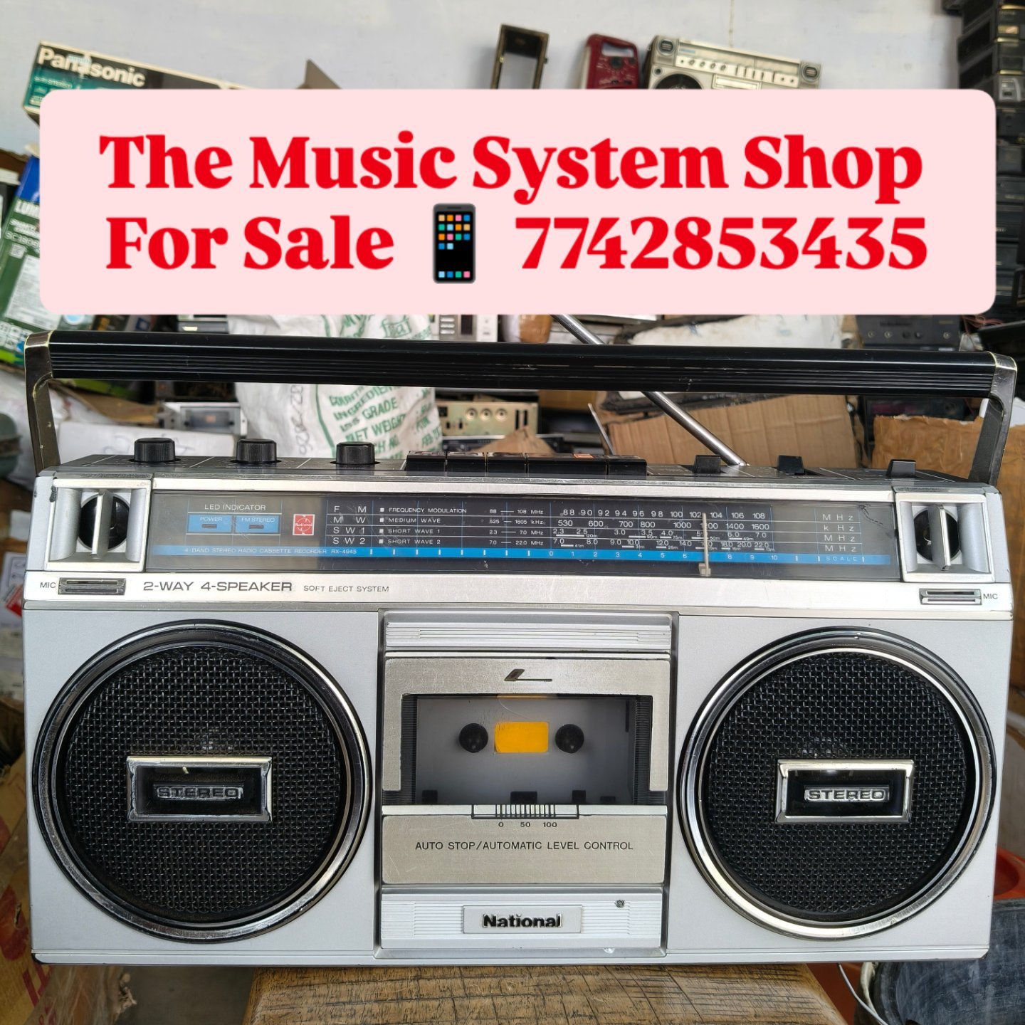 National 2 Speaker  Radio 本体 National 2-WAY 4-Speaker Stereo Music 🎶