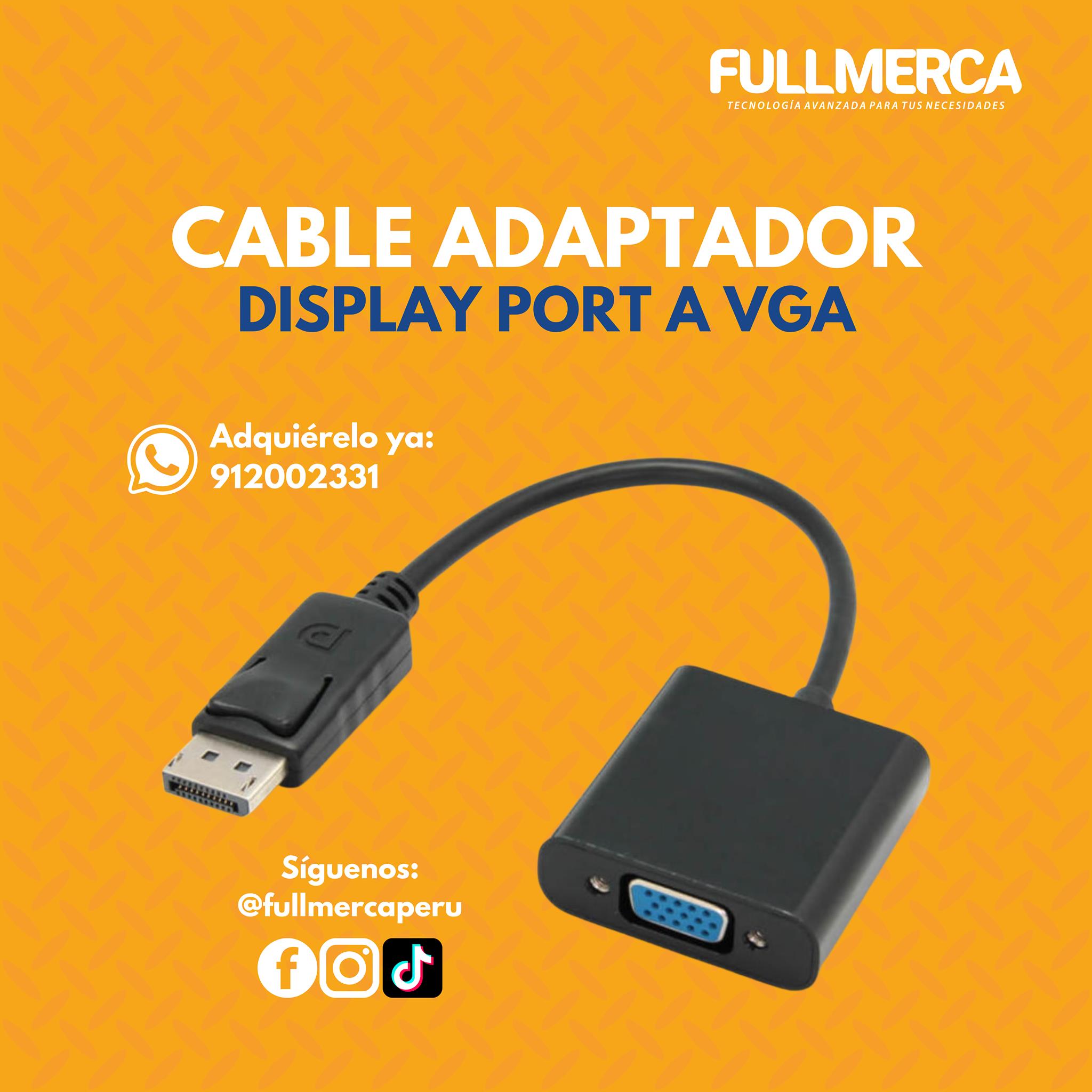 Fullmercaperu - 😎 CABLE ADAPTADOR DISPLAY PORT (DP) A VGA 😎 Se trata de ...