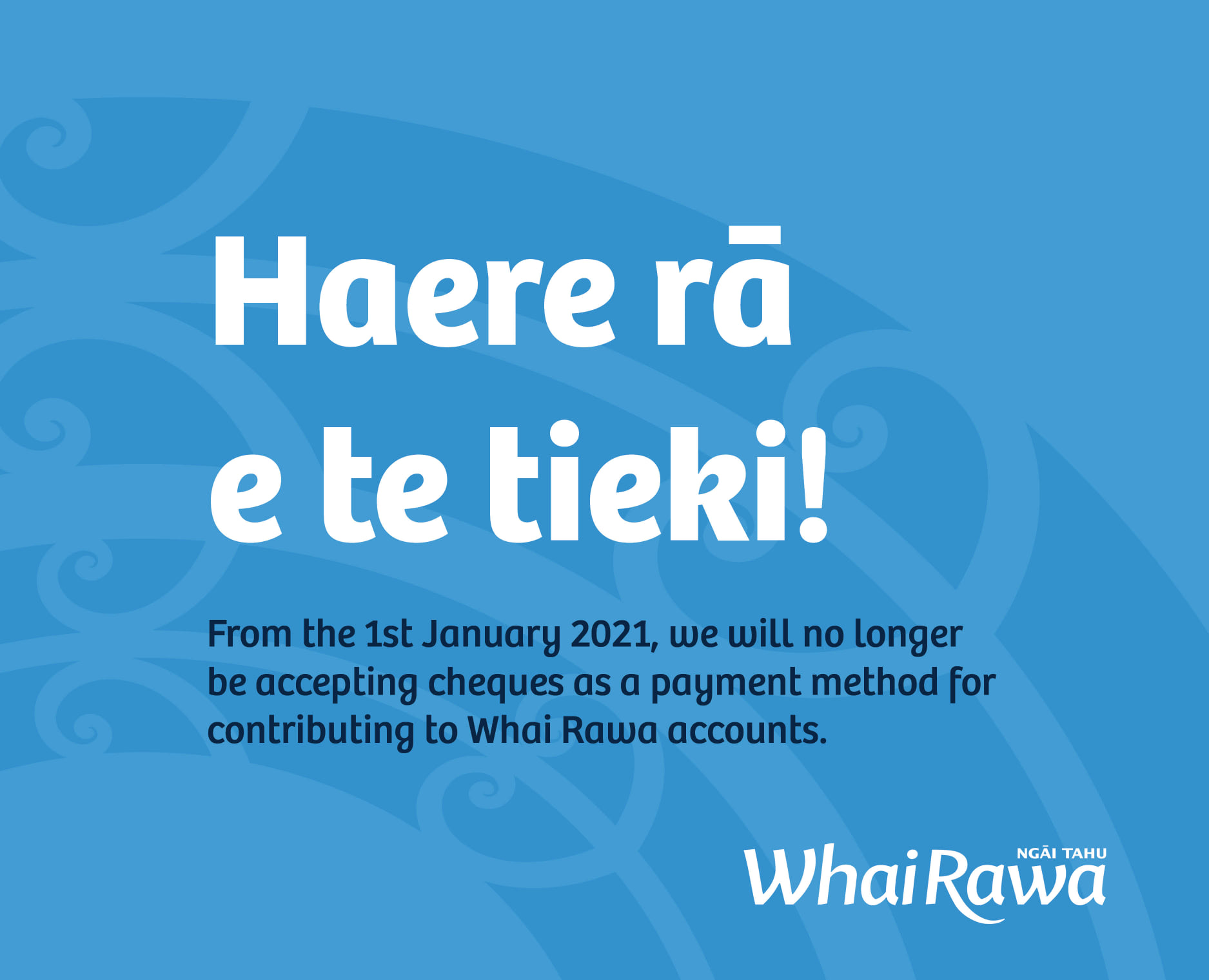 Whai Rawa - Just a reminder whānau that Whai Rawa is no... | Facebook