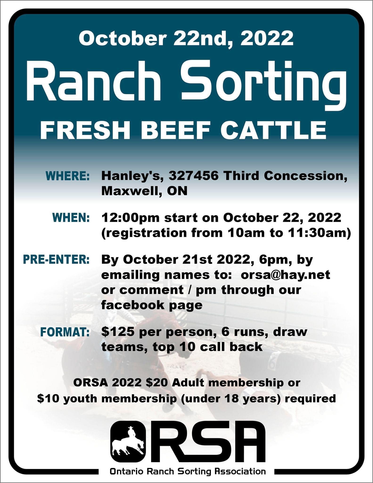 Ontario Ranch Sorting Association - ORSA