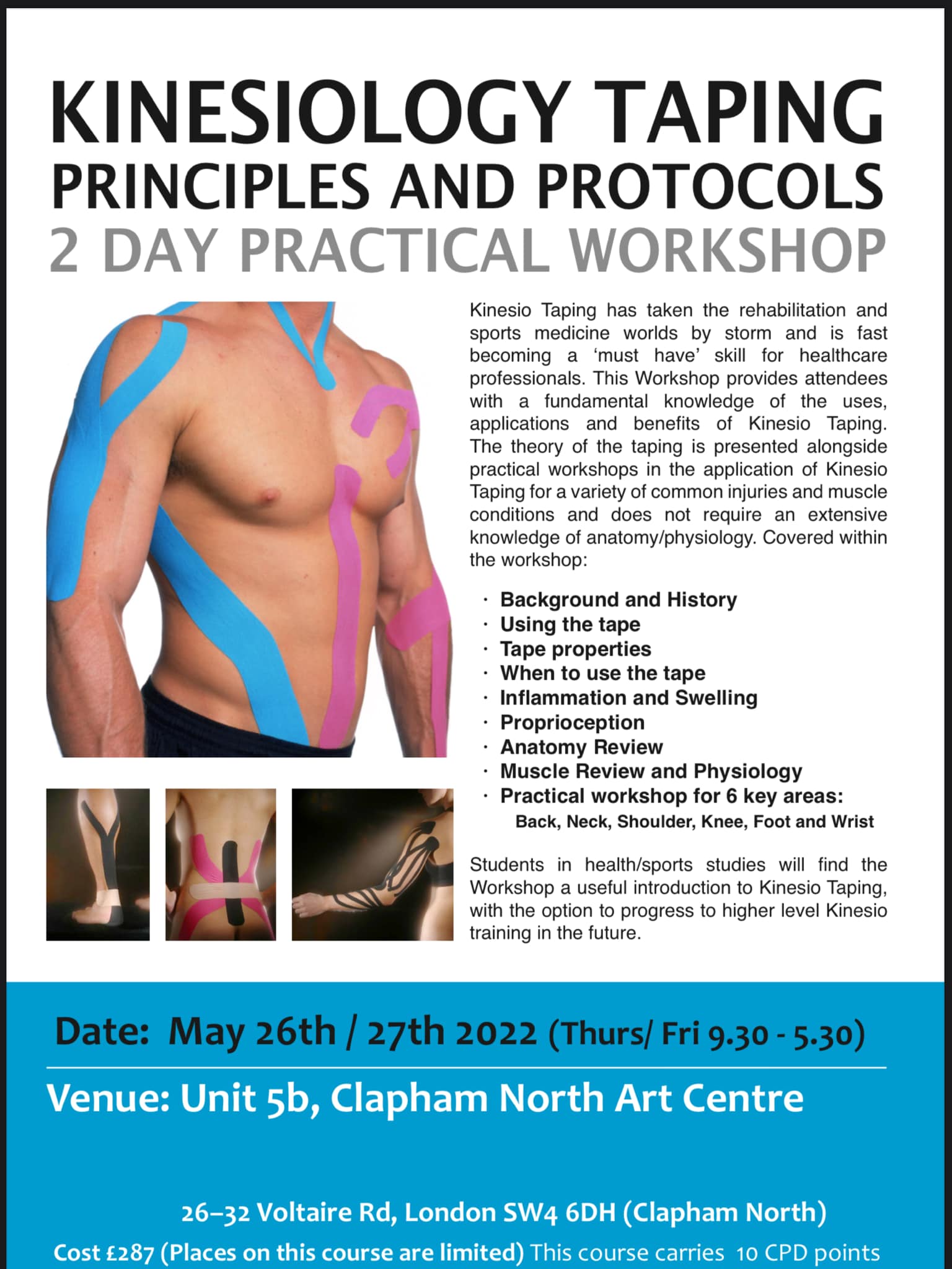 The School - Learn K-Taping on our 2 day practical training course on ...