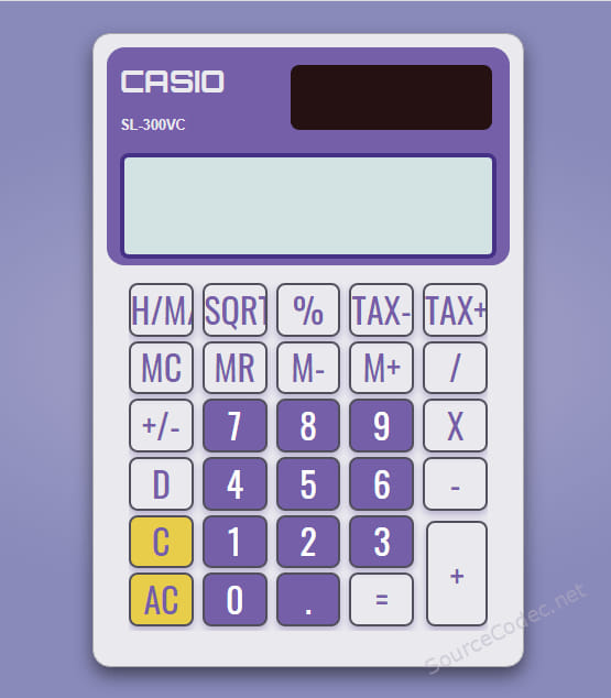 HTML Tutorials and Codes | Code Casio calculator by Javascript https ...