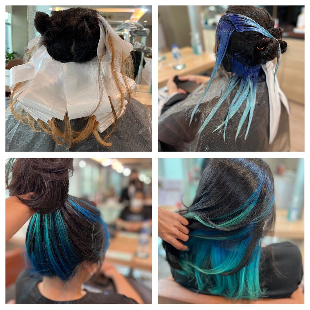 Inner Hair Color💙🦋🐬🐠🐳🩱... - Glamour Hair Studio | Facebook